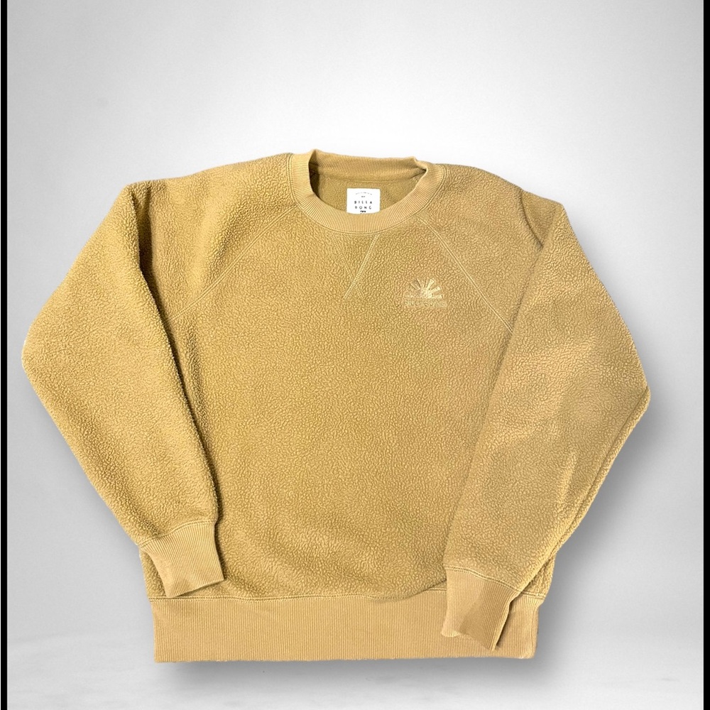 Golden Tan Billabong Sherpa Crew Sweatshirt Women’s Small